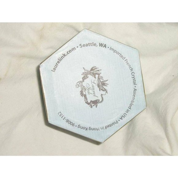 LAUREL INK FRENCH CRYSTAL PAPER WEIGHT Mountain Scene W/BOX - Picture 6 of 6